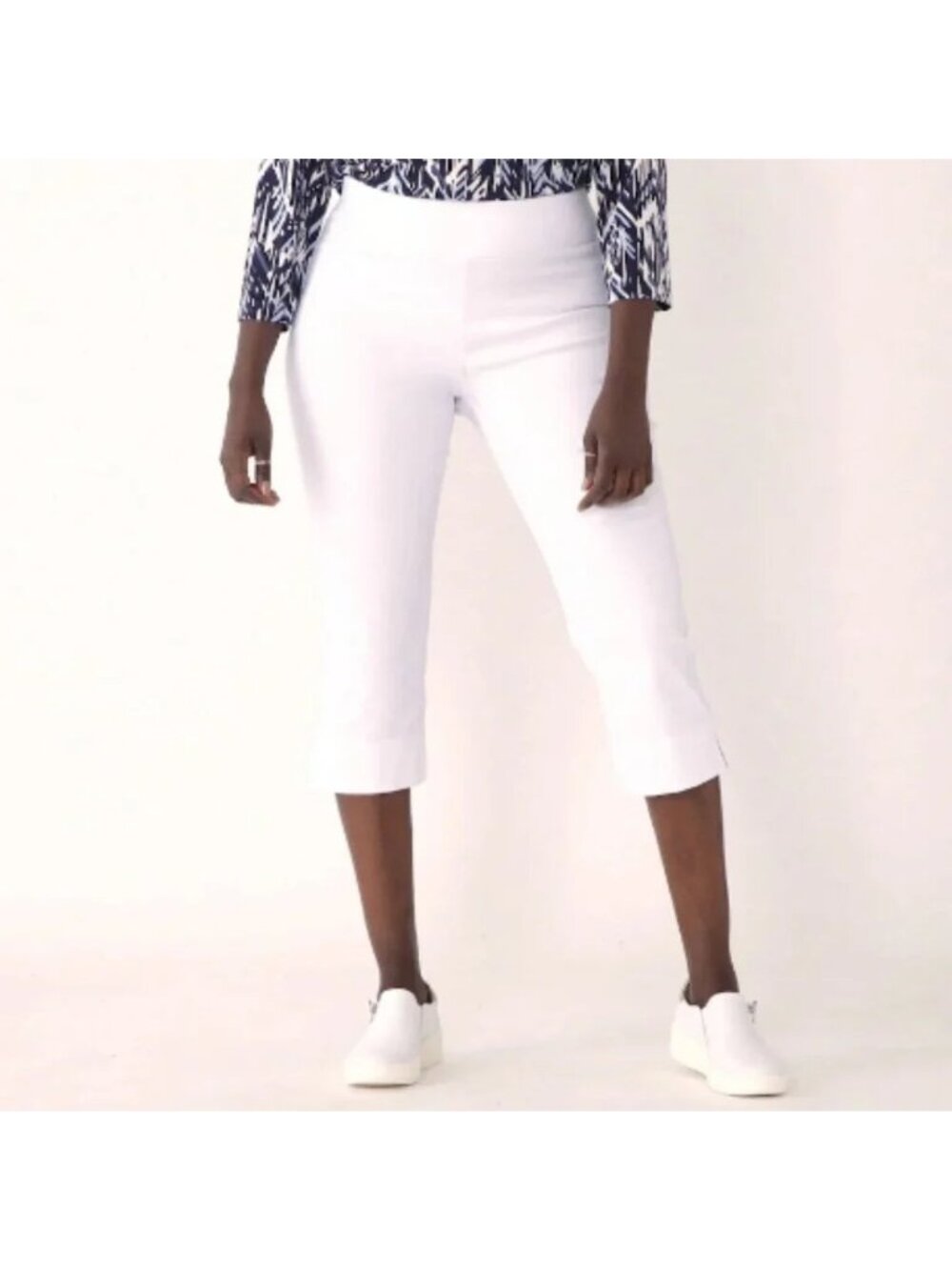 NEW Mr. Max White Modern Stretch Capri Pants - Size 16